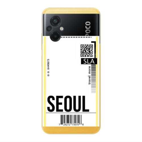 Xiaomi Poco M5 Seoul Travel More Transparent Silicone TPU Θήκη