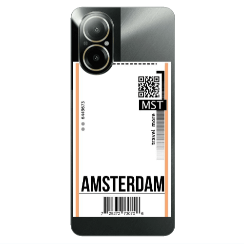 Realme C67 Amsterdam Travel More Transparent Silicone TPU Θήκη