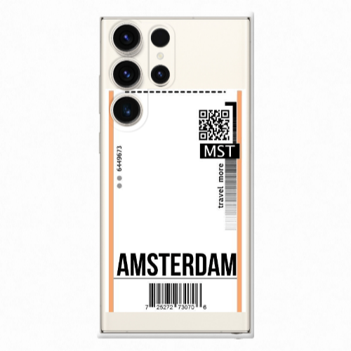 Samsung S25 Ultra Amsterdam Travel More Transparent Silicone TPU Θήκη