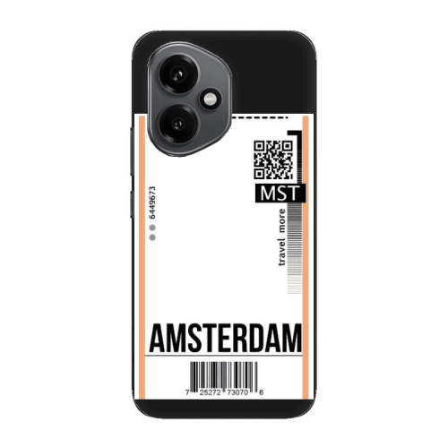 Honor Magic 400 Amsterdam Travel More Black Colored Silicone TPU Θήκη