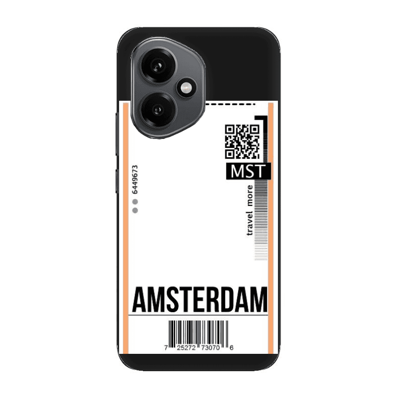 Honor Magic 400 Amsterdam Travel More Black Colored Silicone TPU Θήκη