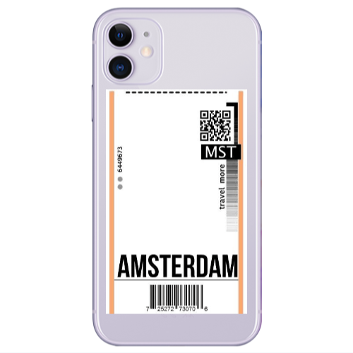 Apple iPhone 11  Amsterdam Travel More Transparent Silicone TPU Θήκη