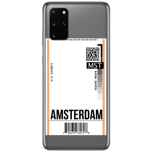 Samsung S20 Plus Amsterdam Travel More Transparent Silicone TPU Θήκη