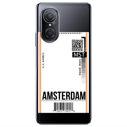 Huawei Nova 9 SE Amsterdam Travel More Transparent Silicone TPU Θήκη