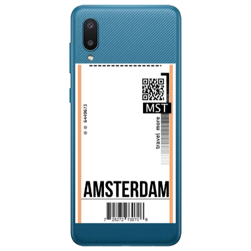 Samsung A02 Amsterdam Travel More Transparent Silicone TPU Θήκη