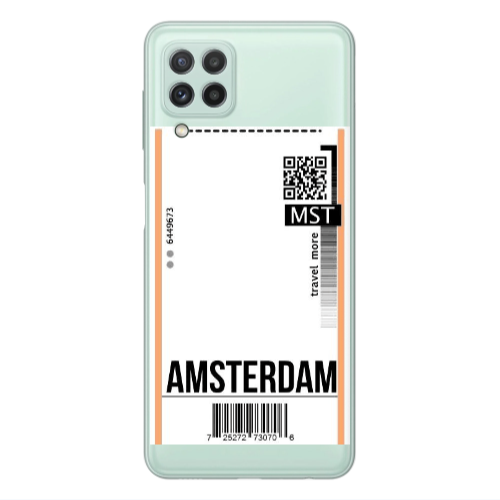 Samsung A22 4G Amsterdam Travel More Transparent Silicone TPU Θήκη