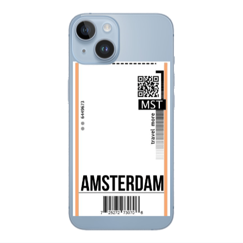 Apple iPhone 14  Amsterdam Travel More Transparent Silicone TPU Θήκη