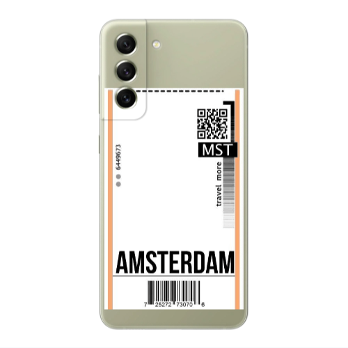 Samsung S21 FE Amsterdam Travel More Transparent Silicone TPU Θήκη