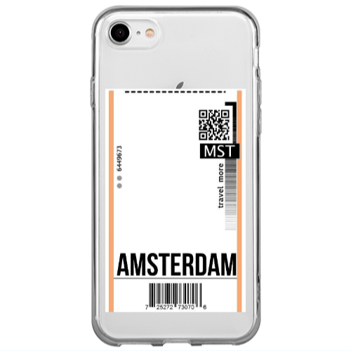 Apple iPhone 7 Amsterdam Travel More Transparent Silicone TPU Θήκη