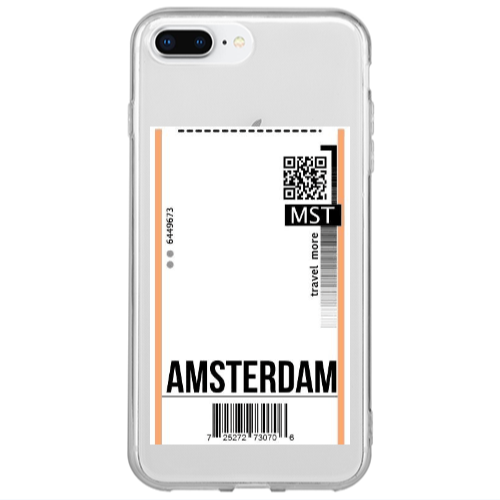 Apple iPhone 7 Plus Amsterdam Travel More Transparent Silicone TPU Θήκη