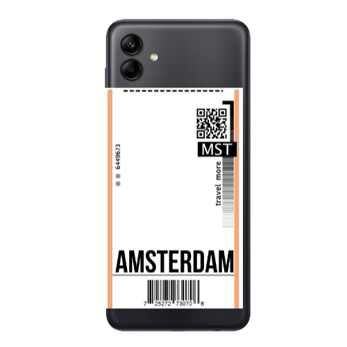 Samsung A04 Amsterdam Travel More Transparent Silicone TPU Θήκη