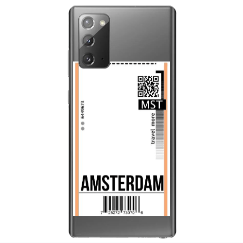 Samsung Note 20 Amsterdam Travel More Transparent Silicone TPU Θήκη