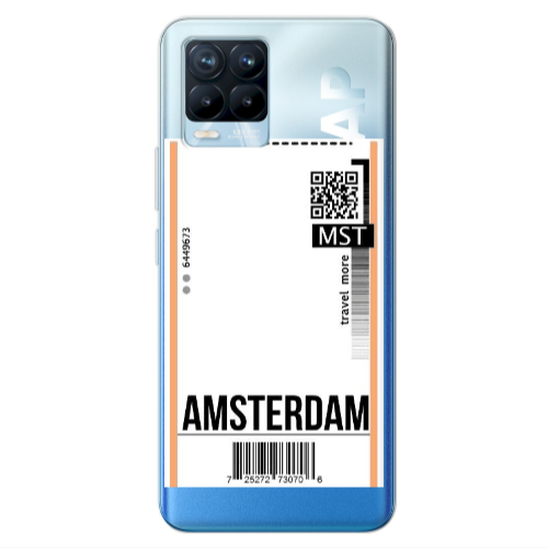 Realme 8 Pro Amsterdam Travel More Transparent Silicone TPU Θήκη