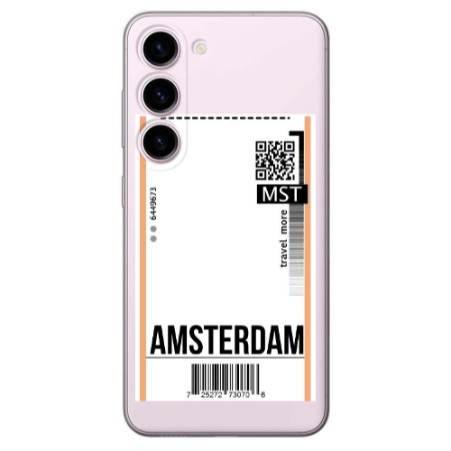 Samsung S23 Amsterdam Travel More Transparent Silicone TPU Θήκη