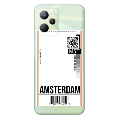 Realme C35 Amsterdam Travel More Transparent Silicone TPU Θήκη