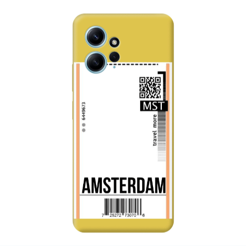 Xiaomi Redmi Note 12 4G Amsterdam Travel More Yellow Colored Silicone TPU Θήκη