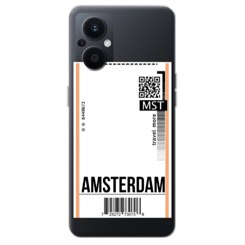 Oppo Reno 7 Lite Amsterdam Travel More Transparent Silicone TPU Θήκη