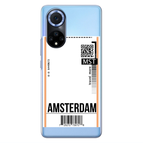 Huawei Nova 9 Amsterdam Travel More Transparent Silicone TPU Θήκη