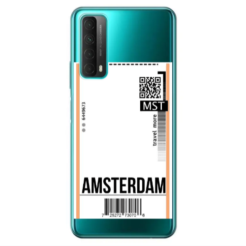 Huawei P Smart 2021 Amsterdam Travel More Transparent Silicone TPU Θήκη