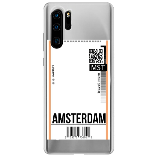 Huawei P30 Pro Amsterdam Travel More Transparent Silicone TPU Θήκη