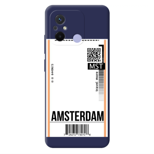 Xiaomi Redmi 12C Amsterdam Travel More Dark blue Colored Silicone TPU Θήκη