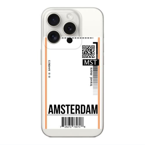 Apple iPhone 15 Pro Amsterdam Travel More Transparent Silicone TPU Θήκη