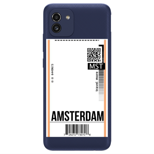 Samsung A03 Amsterdam Travel More Transparent Silicone TPU Θήκη