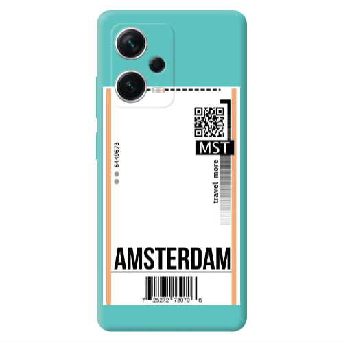 Xiaomi Poco X5 Amsterdam Travel More Turquoise Colored Silicone TPU Θήκη