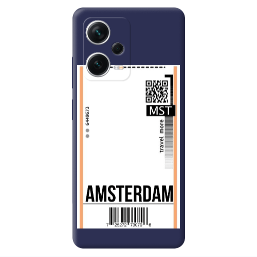 Xiaomi Poco X5 Amsterdam Travel More Dark blue Colored Silicone TPU Θήκη