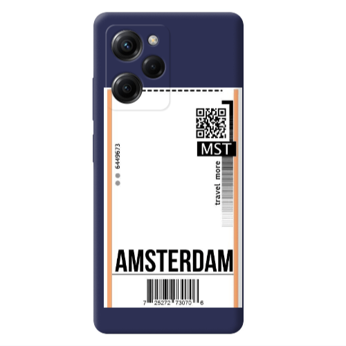 Xiaomi Poco X5 Pro Amsterdam Travel More Dark blue Colored Silicone TPU Θήκη