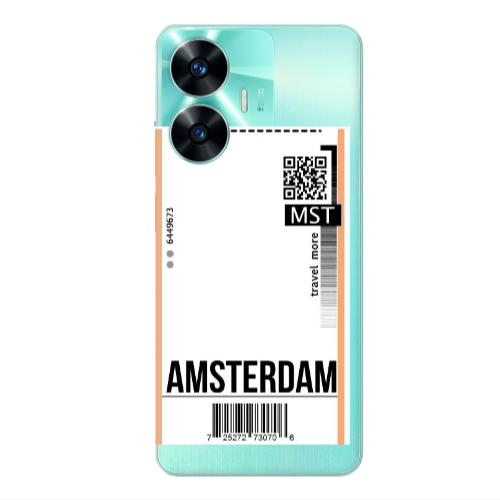 Realme C55 Amsterdam Travel More Transparent Silicone TPU Θήκη