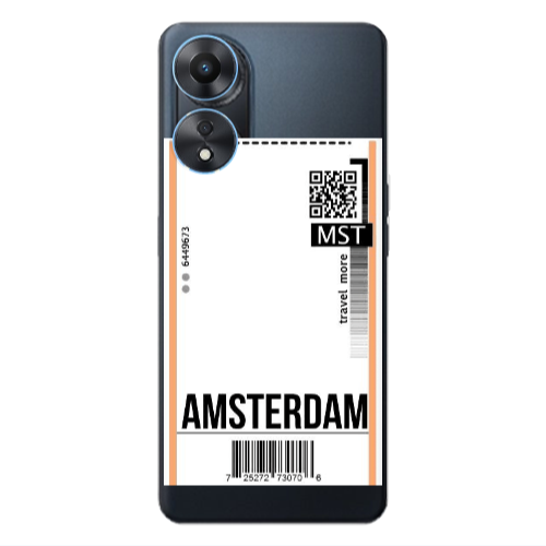 Oppo A 98 Amsterdam Travel More Transparent Silicone TPU Θήκη