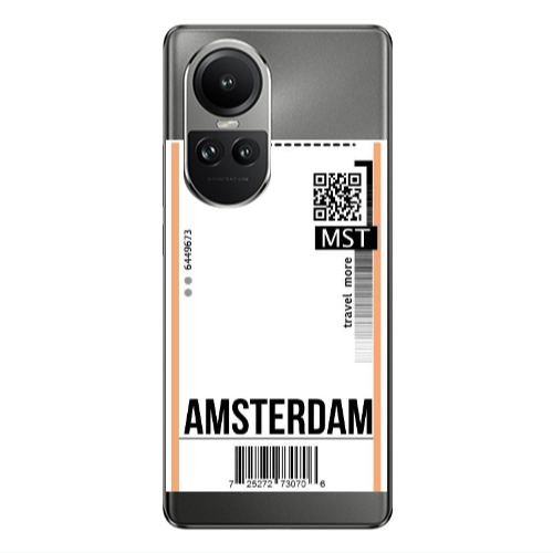 Oppo Reno10 5G Amsterdam Travel More Transparent Silicone TPU Θήκη