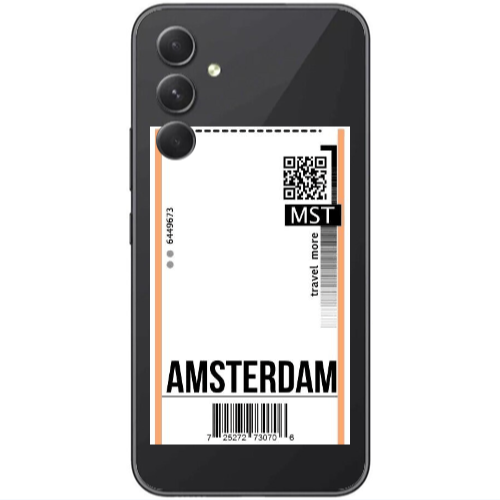 Samsung Galaxy A25 Amsterdam Travel More Transparent Silicone TPU Θήκη