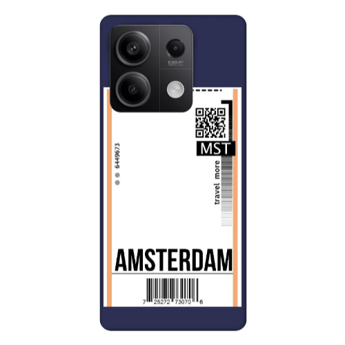 Xiaomi Redmi Note 13 5G Amsterdam Travel More Dark blue Colored Silicone TPU Θήκη