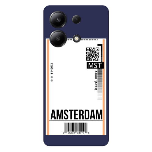 Xiaomi Redmi Note 13 4G Amsterdam Travel More Dark blue Colored Silicone TPU Θήκη
