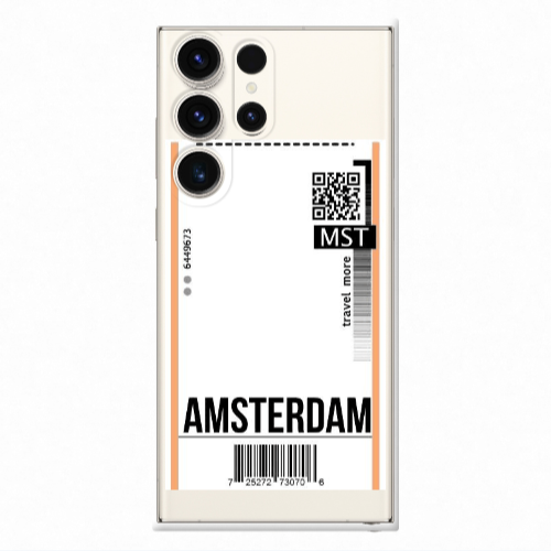 Samsung S24 Ultra Amsterdam Travel More Transparent Silicone TPU Θήκη