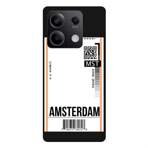 Xiaomi Redmi Note 13Pro 5G Amsterdam Travel More Black Colored Silicone TPU Θήκη