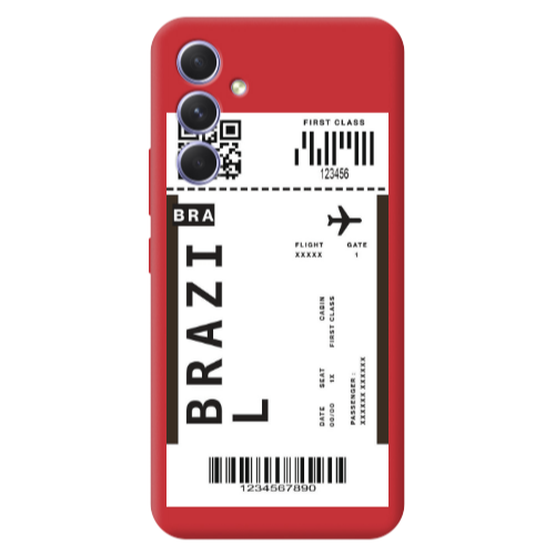 Samsung A56 Brazil BRA Red Colored Silicone TPU Θήκη