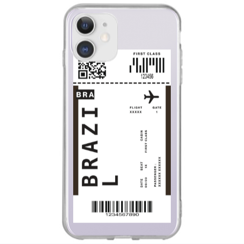 Apple iPhone 12 Brazil BRA Transparent Silicone TPU Θήκη