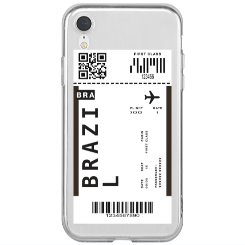 Apple iPhone Xr Brazil BRA Transparent Silicone TPU Θήκη