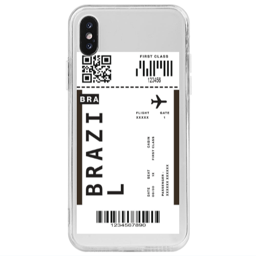 Apple iPhone Xs Max Brazil BRA Transparent Silicone TPU Θήκη
