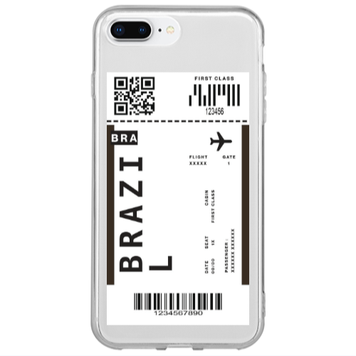 Apple iPhone 7 Plus Brazil BRA Transparent Silicone TPU Θήκη