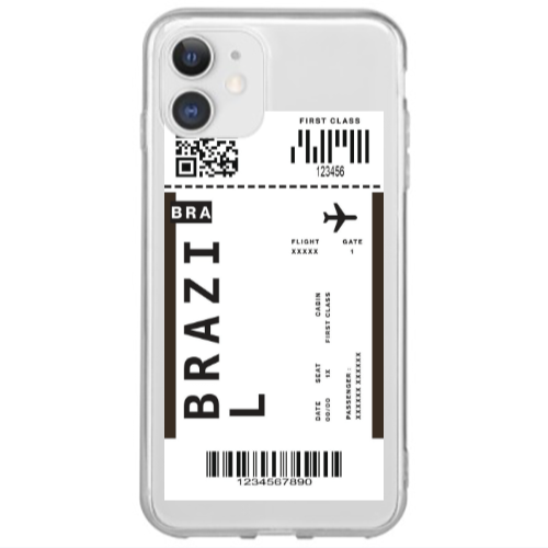 Apple iPhone 12 Mini Brazil BRA Transparent Silicone TPU Θήκη