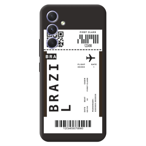 Samsung A54 Brazil BRA Black Colored Silicone TPU Θήκη