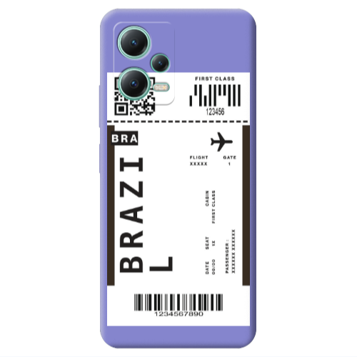 Xiaomi Redmi Note 12 Pro 5G Brazil BRA Purple Colored Silicone TPU Θήκη