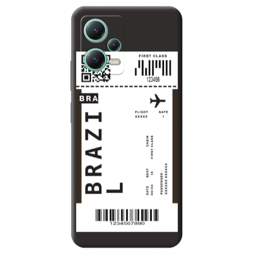 Xiaomi Redmi Note 12 Pro 5G Brazil BRA Black Colored Silicone TPU Θήκη