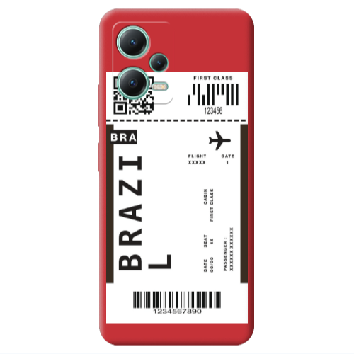 Xiaomi Redmi Note 12 Pro 5G Brazil BRA Red Colored Silicone TPU Θήκη