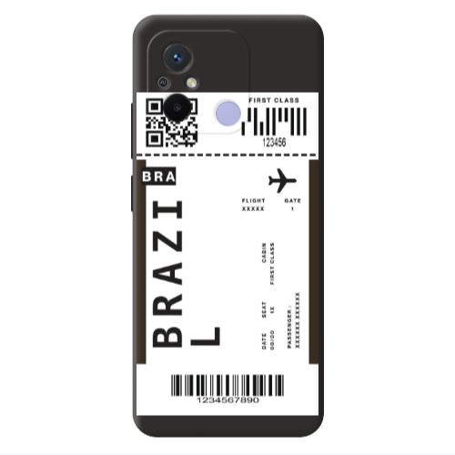 Xiaomi Redmi 12C Brazil BRA Black Colored Silicone TPU Θήκη