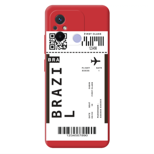 Xiaomi Redmi 12C Brazil BRA Red Colored Silicone TPU Θήκη